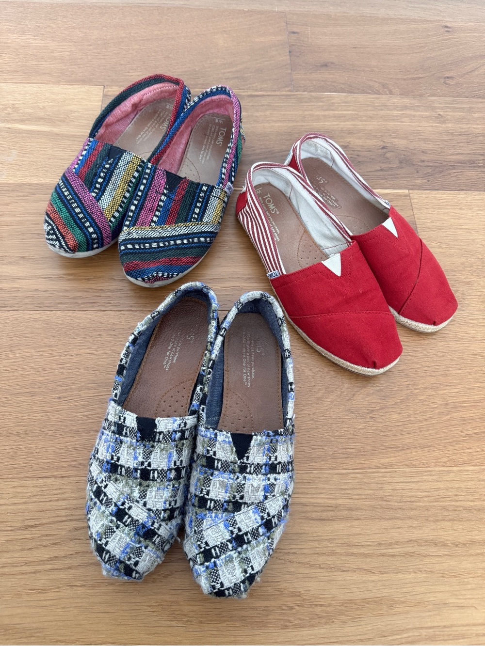 TOMS Lot of 3 Women’s Classic Slip-On, W8